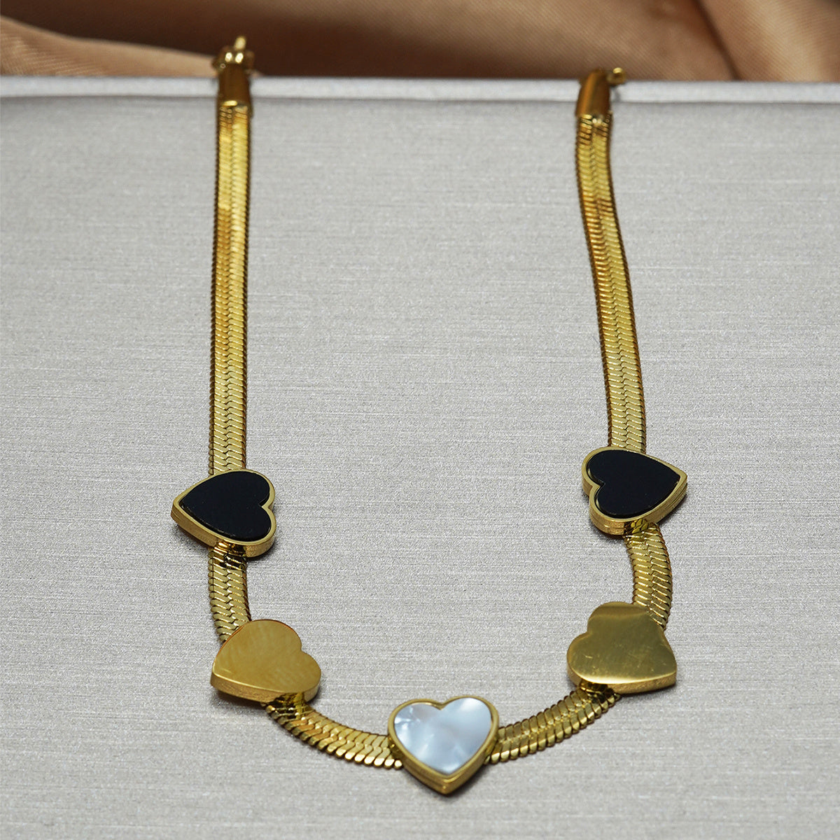 Lxalry 18K Gold Plated Heart Jewelry Set