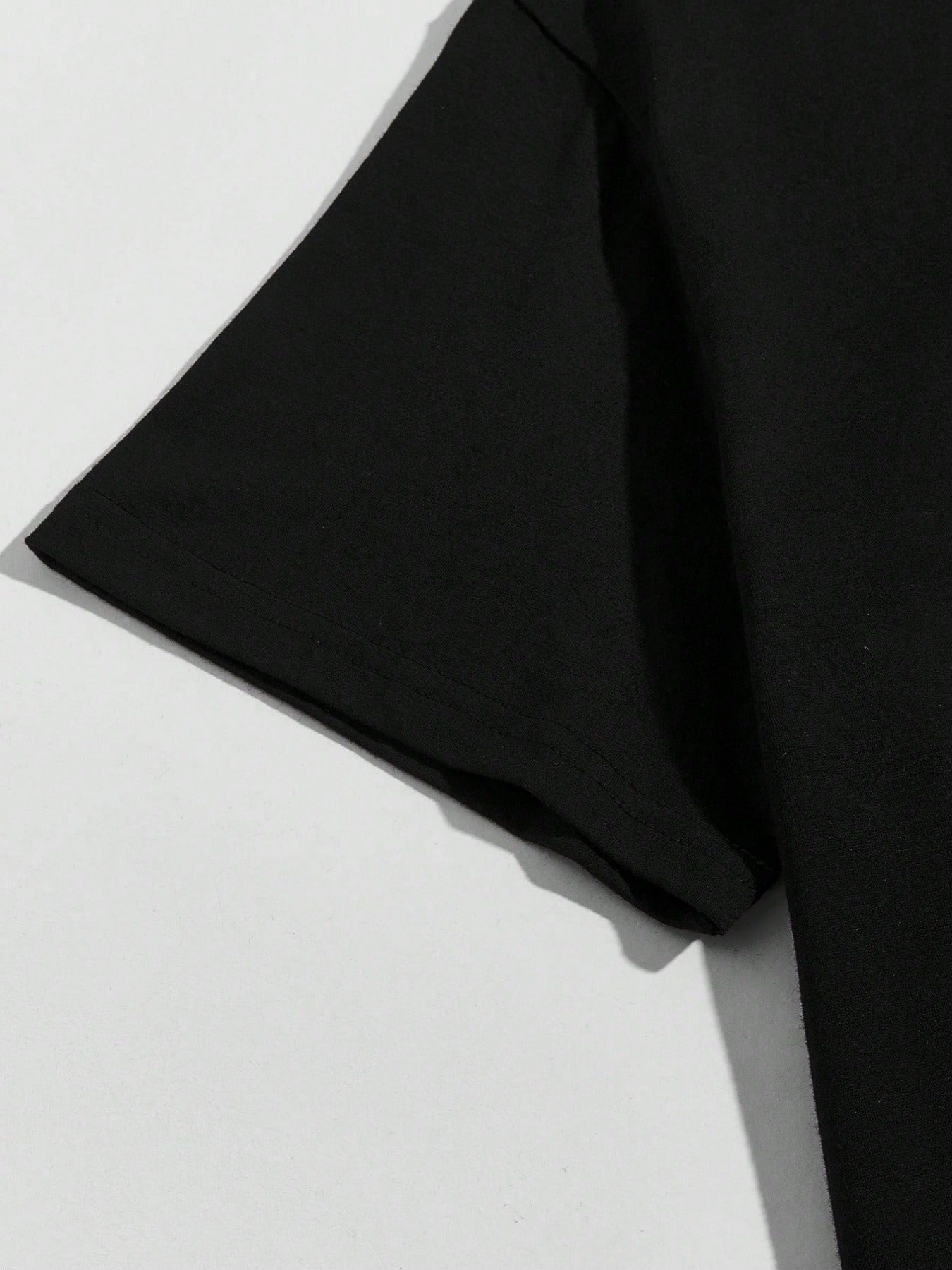 Black fabric on a white background