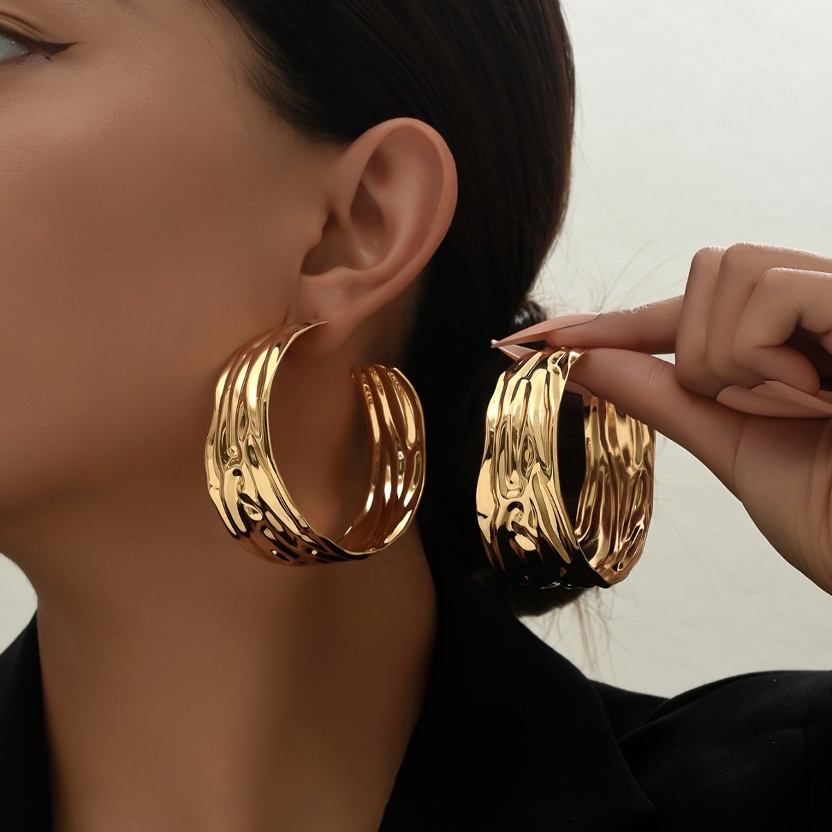 Bold Statement Gold Hoop Earrings for Women