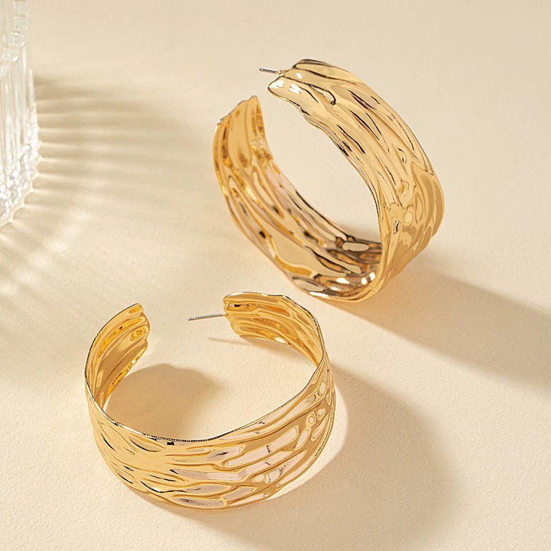 Bold Statement Gold Hoop Earrings for Women