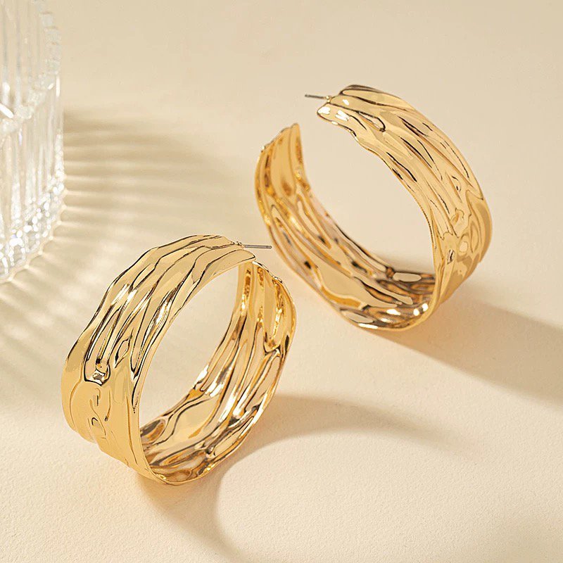 Bold Statement Gold Hoop Earrings for Women