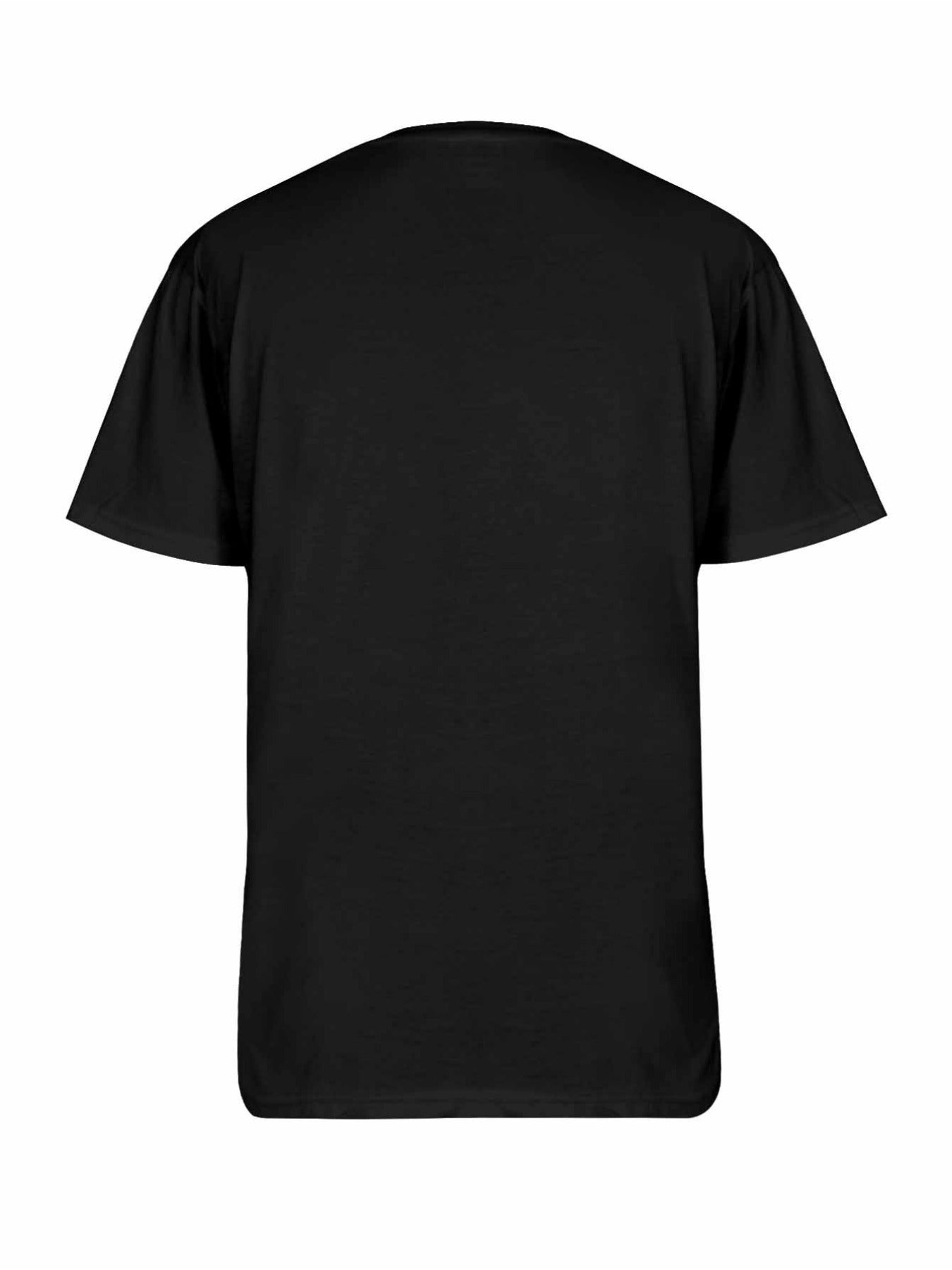 Black t-shirt on a white background