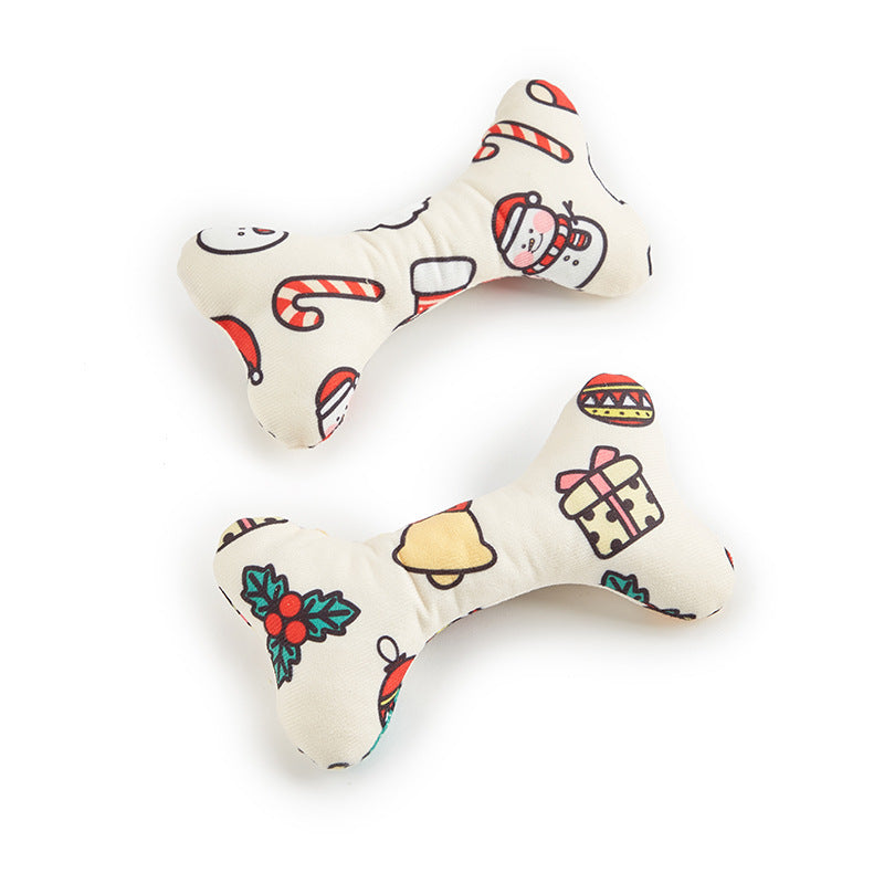 Two decorative bow ties with festive patterns on a white background