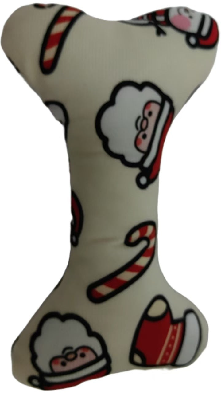 Letter 'Y' shaped pillow with Christmas-themed design on a white background