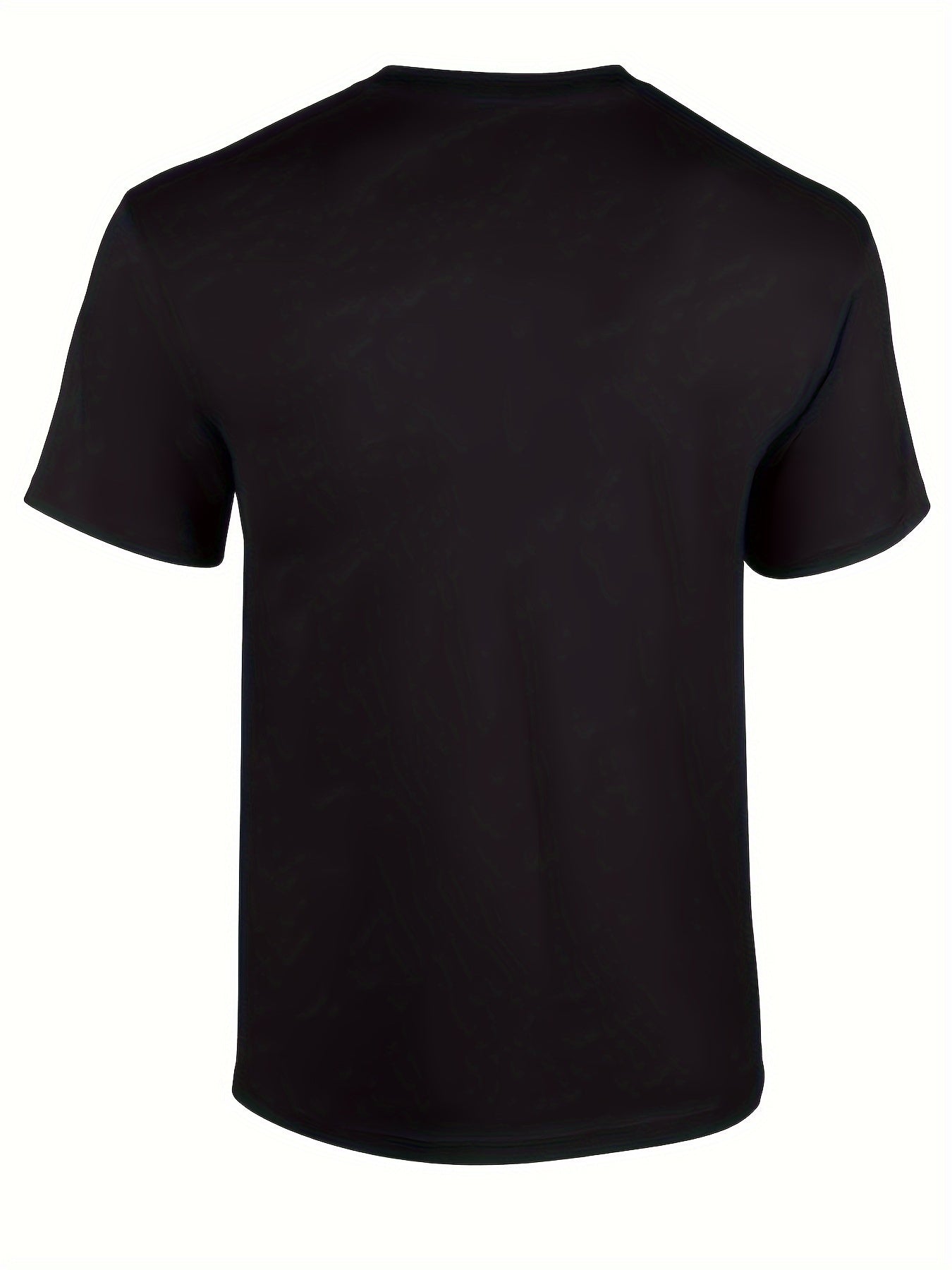 Black t-shirt on a white background